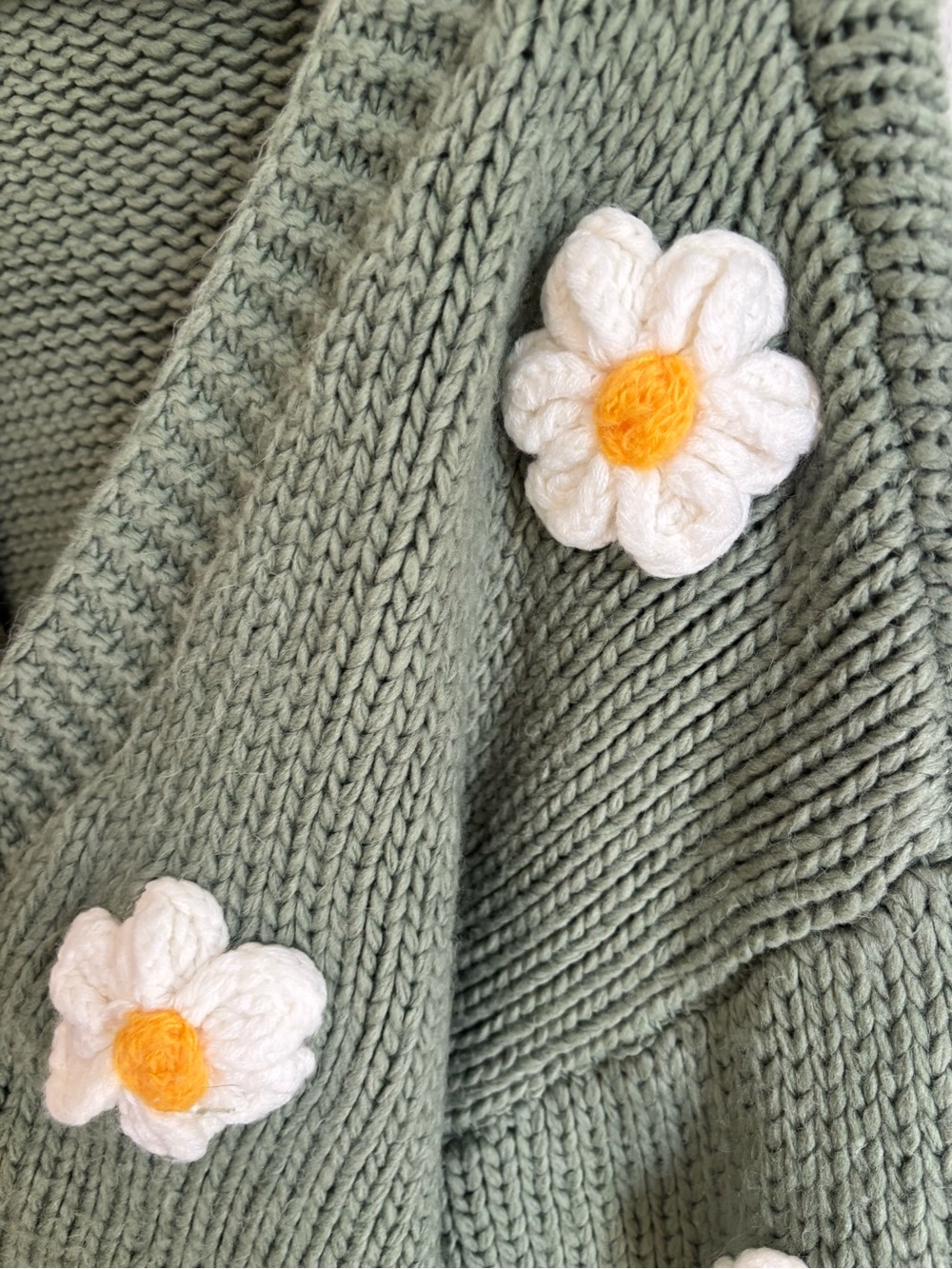 Altar'd State Green Daisy Cardigan - Picture 3 of 5
